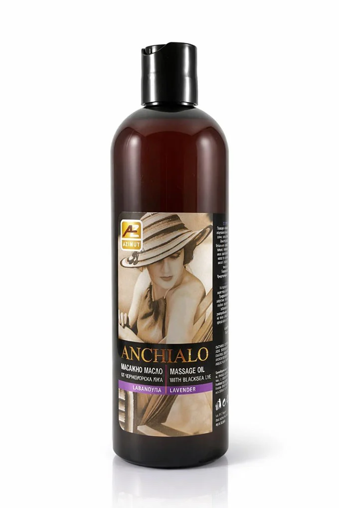 ANCHIALO Black Sea Lye Massage Oil with Lavender, 350 ml