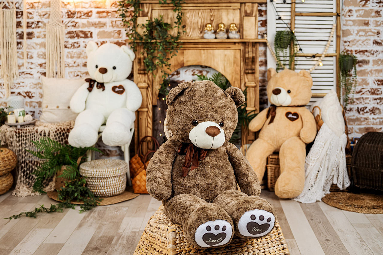 Плюшени мечета, различни цветове, 120 см, AZIMUTH / АЗИМУТ Plush bears