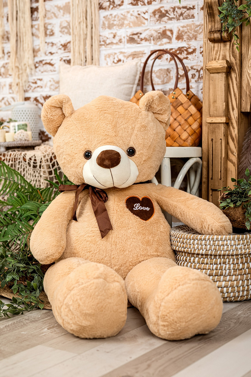 Плюшено мече, 120 см, AZIMUTH / АЗИМУТ Plush Bear Polar Light Brown