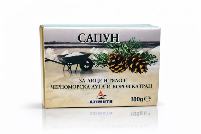 Сапун за лице и тяло с черноморска луга и боров катран AZIMUTH