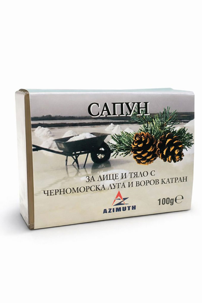 Сапун за лице и тяло с черноморска луга и боров катран AZIMUTH