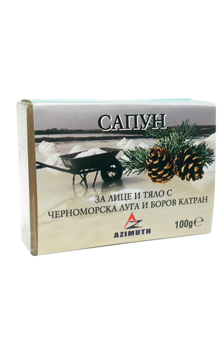 Сапун за лице и тяло с черноморска луга и боров катран AZIMUTH