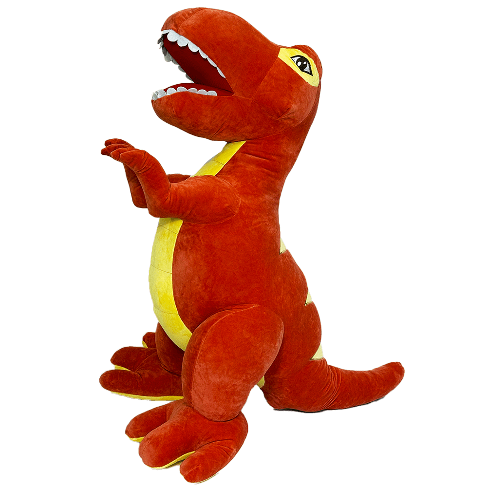 Плюшен динозавър 100 см. AZIMUTH Dino Red Rex