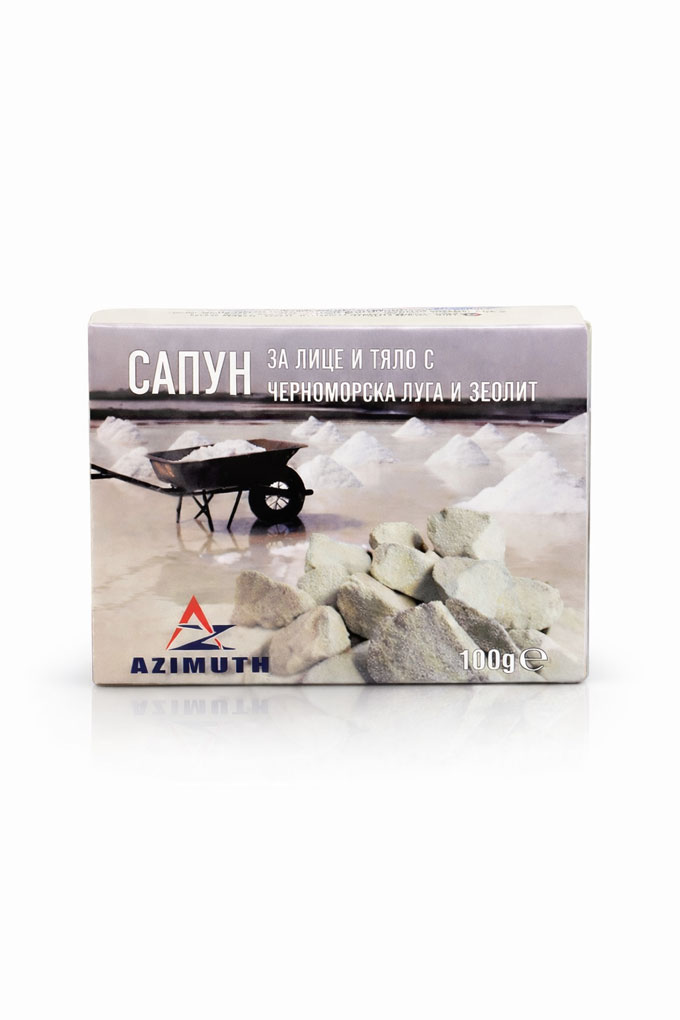 Сапун за тяло с черноморска луга и зеолит, 100 гр, AZIMUTH / АЗИМУТ